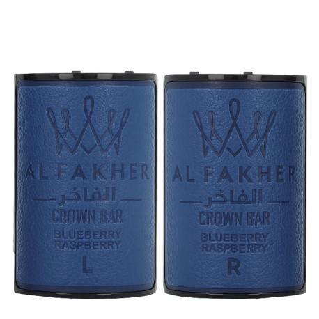 Les deux pods de la Puff Rechargeable Hyper Max Blueberry Raspberry 30K Crown Bar de Al Fakher