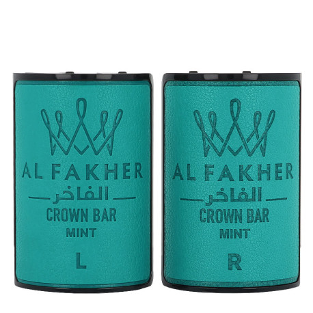 Les deux pods de la Puff Rechargeable Hyper Max Mint 30K Crown Bar de Al Fakher