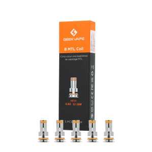 Le lot de 5 résistance B Series MTL de Geek Vape en 0.8ohm