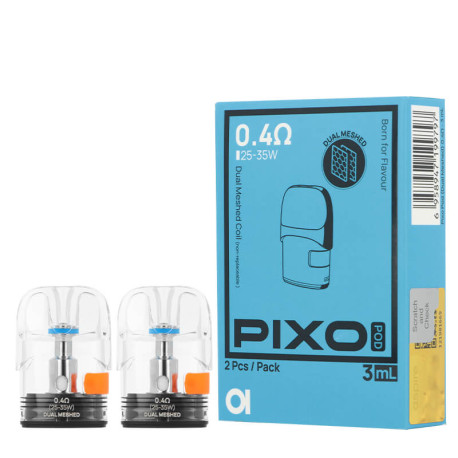 La boîte de deux cartouches Pixo par Aspire en 0.4ohm Dual Mesh