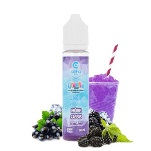 Le e-liquide Mûre Cassis Granita Soft de chez Alfaliquid en 50 ml
