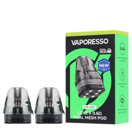 Le lot de deux cartouche Luxe X Dual Mesh par Vaporesso en 0.6ohm