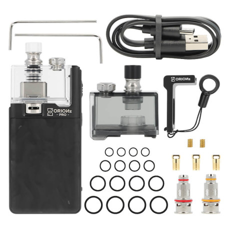 Le contenu de la boîte du kit pod Orion II Pro +RBA par LVE