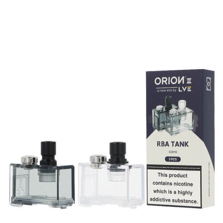 La boîte de deux cartouches vides Orion II Pro RBA de LVE