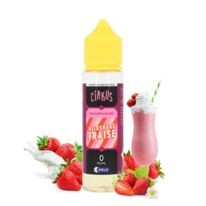 Le e-liquide Milkshake Fraise Cirkus par VDLV en 50ml