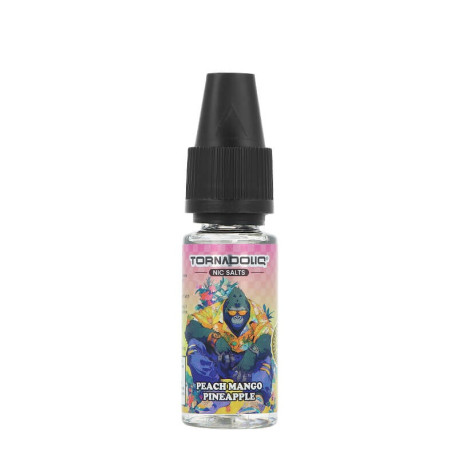 Le e-liquide Peach Mango Pineapple de Tornadoliq 10ml en sels de nicotine 10 ou 20mg/ml