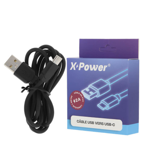 Le Câble USB/USB-C Charge Rapide et la boîte