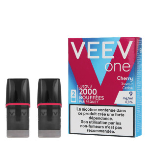 La boîte de deux cartouches VEEV One Cherry par VEEV
