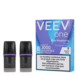 La boîte de deux cartouches VEEV One Blue Raspberry par VEEV