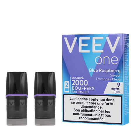 La boîte de deux cartouches VEEV One Blue Raspberry par VEEV
