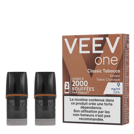 La boîte de deux cartouches VEEV One Classic Tobacco par VEEV