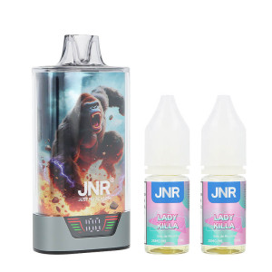 La puff Gorilla X 43K et les deux e-liquides Lady Killa de JNR