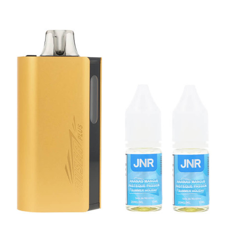 La puff Cruiser Plus 37K et les deux e-liquides Summer Holiday par JNR
