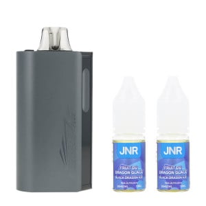 La Puff Cruiser Plus 37K Black Dragon Ice de JNR et ses deux e-liquides à base de sel de nicotine à 20 mg/ml