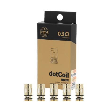 Résistances DotCoil (x5) DotAIO V2 Dotmod en 0.3Ω