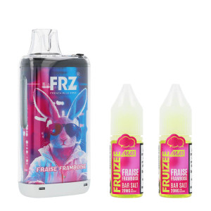 La puff Primal FRZ 30K Fraise Framboise Fruizee de Eliquid France et ses deux e-liquides en sels de nicotine