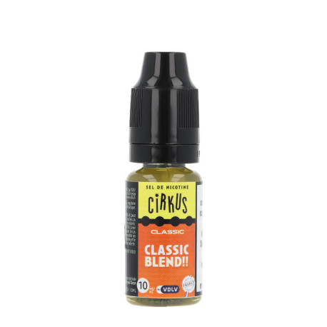 Le e-liquide Classic Blend Sel de Nicotine Cirkus par VDLV en 10ml