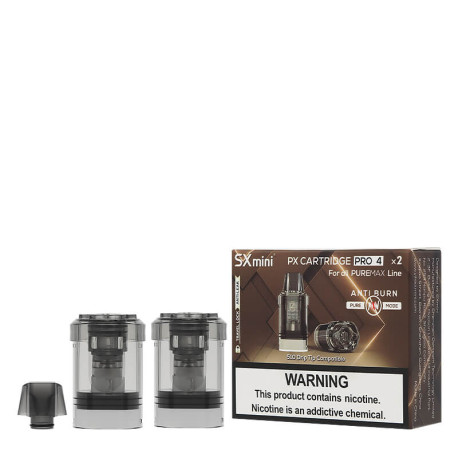 Le lot de deux cartouches PX Pro 4ml de SXmini en 0.6ohm