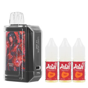 La puff Le Bar 45K et les trois e-liquides Cerise Cola par Lost Vape