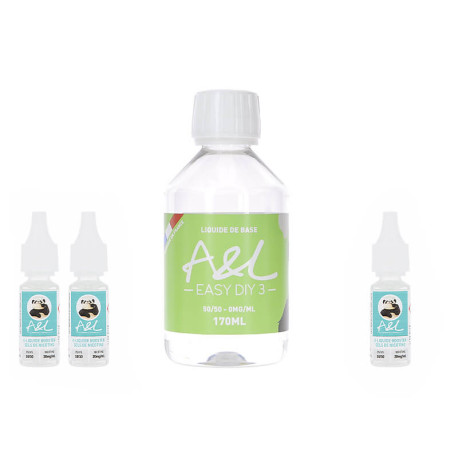 Le Pack Easy DIY Sels de nicotine 200ml 50/50 par A&L en 3mg/ml