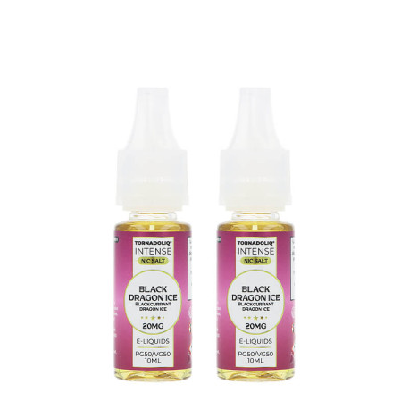 Les deux e-liquides Black Dragon Ice de Tornadoliq