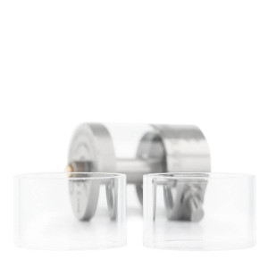 Les deux pyrex de l'extension Pumper de Steam Crave en 12ml