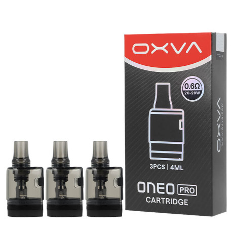 Les trois cartouches Oneo Pro de OXVA en 0.6ohm