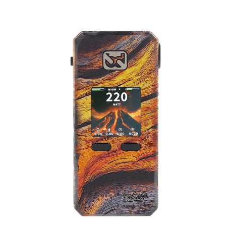 L'écran de la box Rayden 220 Volcano Rare Edition de BD Vape