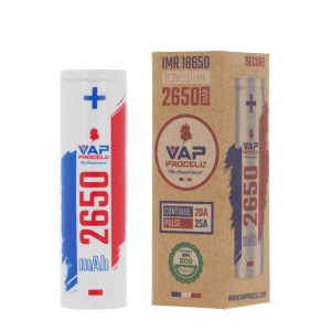 L'accu IMR 18650 2650mAh 20A par Vap Procell