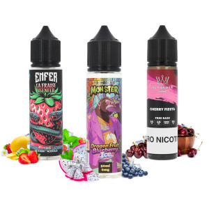 Les trois e-liquides du pack du mois de septembre 2026 par A&L