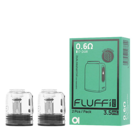 Le lot de deux cartouches Fluffi par Aspire en 0.6 ohm