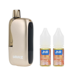 La puff Whale 38K Lady Killa de JNR et ses deux e-liquides