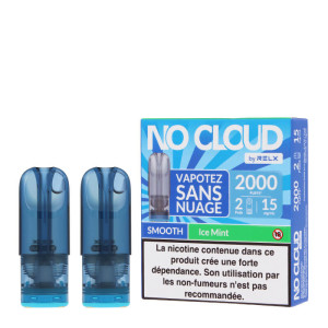 Les deux Cartouches Préremplies No Cloud Ice Mint Smooth par RELX