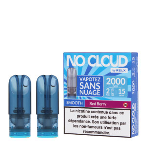 Les deux cartouches No Cloud Red Berry Smooth de RELX en sels de nicotine