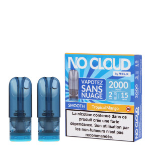 Les deux cartouches préremplies No Cloud Tropical Mango Smooth de RELX