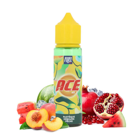 Le e-liquide Pastèque Grenade Pêche ACE de Maison Fuel en 50ml