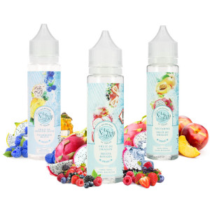 Les trois e-liquides du pack Fruit Du Dragon Frais 50ml Le Petit Verger par Savourea