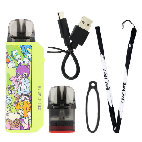 Le contenu de la boîte du pod Thelema Elite DM45 par Lost Vape