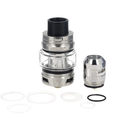 The contents of Smoktech's TFV8 Baby V2 clearomizer