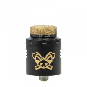 Hellvape's Dead Rabbit V3 RDA dripper in Black and Gold