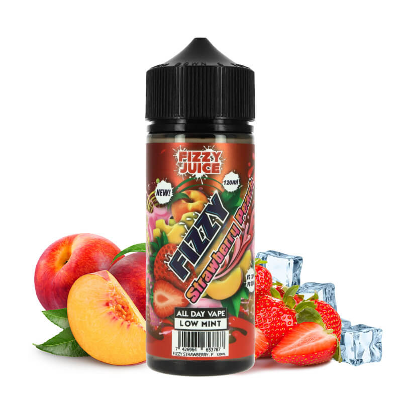 Fizzy Juice Strawberry Peach 100ml eliquid Peach, strawberry A&L