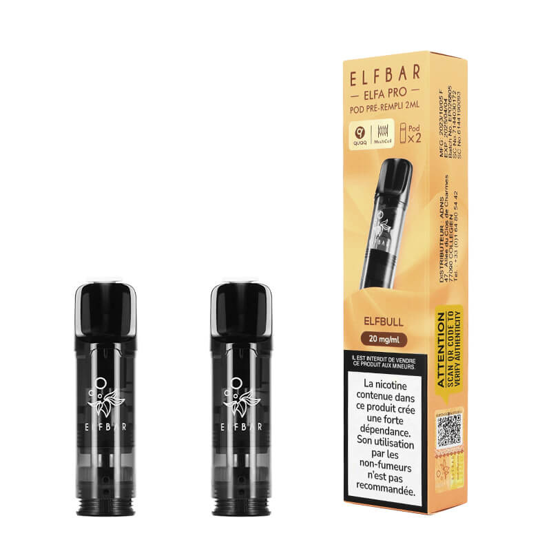 Elfbar Elfa Elfbull Pod - Pack of 2, disposable, 2ml of e-liquid - A&L