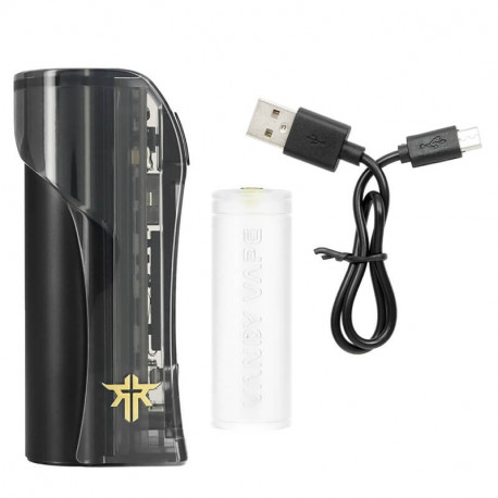 The contents of the box of Vandy Vape and El Mono Vapeator's Requiem mod