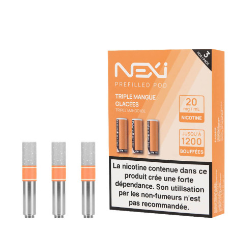 Pack of 3 Nexi One Triple Mangue Glacées cartridges by Aspire