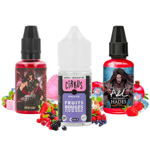 The set of three concentrates in the May 2025 DIY flavor pack