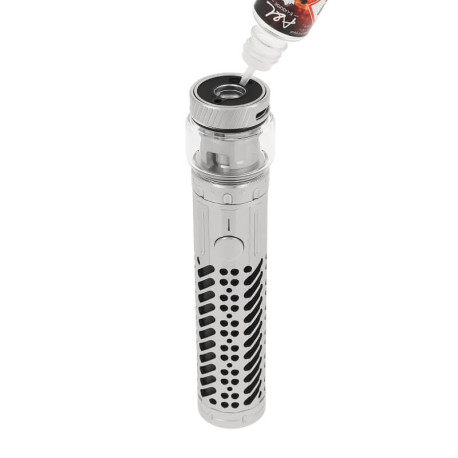 The filling of the clearomizer of BD Vape's Blaster Gun Edition kit