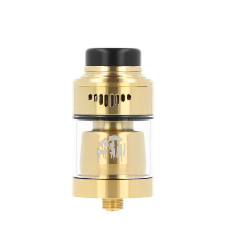 Suicide Mods' Nightmare Mini RTA 25mm atomizer in Electric Gold