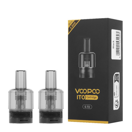 The two Voopoo's ITO cartridges in 0.7ohm