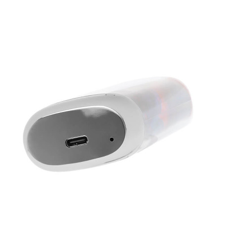 The USB-C port of JNR's Falcon-X Plus Strawberry Watermelon Ice Refillable Puff