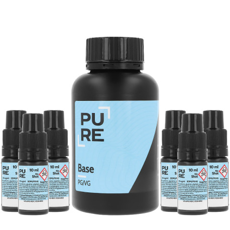 PURE's 200ml 50/50 Base DIY Pack in 6 mg/ml of nicotine